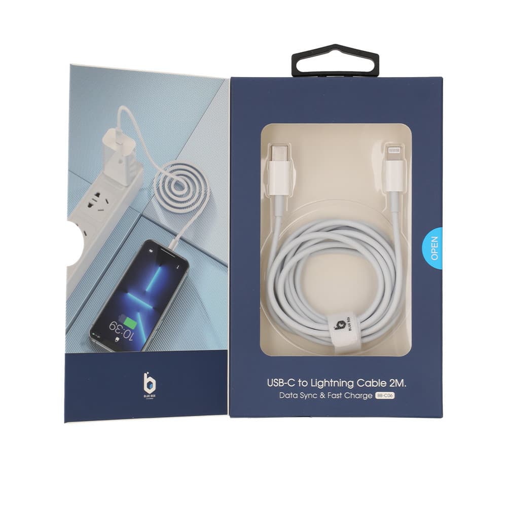 [โปรโมชั่นราคาพิเศษ] สายชาร์จ Blue Box USB-C to Lightning Cable 27W BB-C06 White by Banana IT - 4