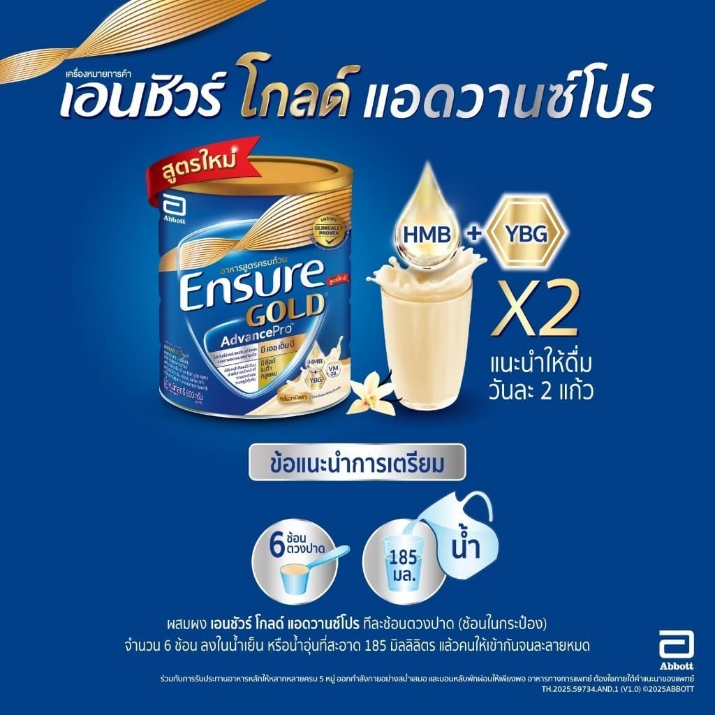 [แพคสุดคุ้ม] [เลือกกลิ่นเลย] Ensure Gold เอนชัวร์ โกลด์ แบบถุงเติม 2,220กรัม Ensure Gold Sachet 2,220g - 5