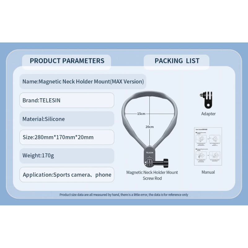 Telesin สายคล้องคอ แบบแม่เหล็ก สำหรับGOPROทุกรุ่น,DJI Action 6/5Pro/4/3,Pocket 3 /Insta360/มือถือ - 2