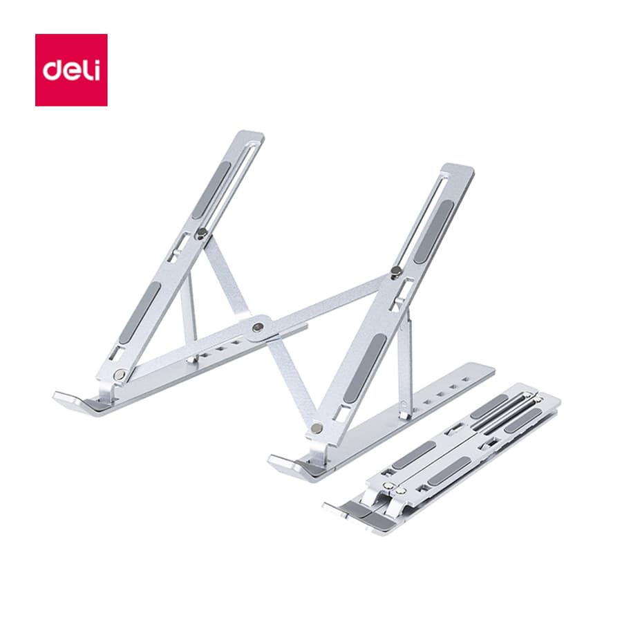 Deli แท่นวางโน๊ตบุ๊ค ขาตั้งโน๊ตบุ๊ค กันลื่น พกพาสะดวก ปรับได้ 6 ระดับ รับน้ำหนักได้ 40 Kg Laptop Stand