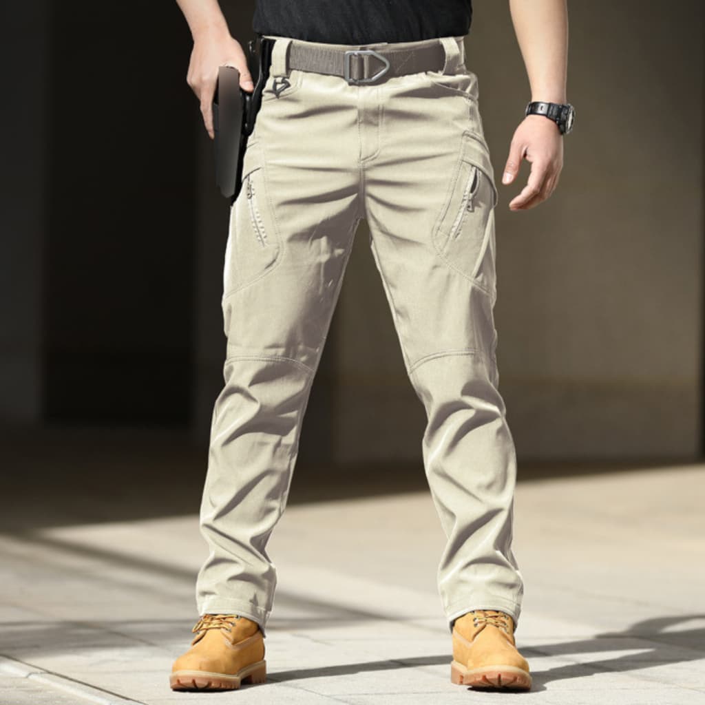 IX9 กางเกงคาร์โก้ กางเกงยุทธวิธี ผ้ายืด มีซับใน มีช่องกระเป๋าหลายช่อง XS-5XL - 2