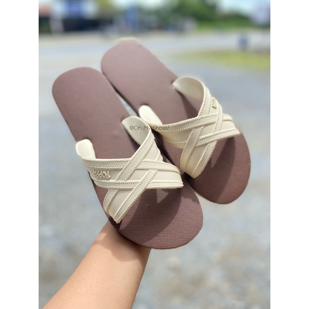 🔥ลูกค้าใหม่ 1 บาท💯PUPPA รองเท้าแตะสวม สีทูโทน เบอร์ 9-11 เบาใส่สบาย แห้งเร็ว - 1