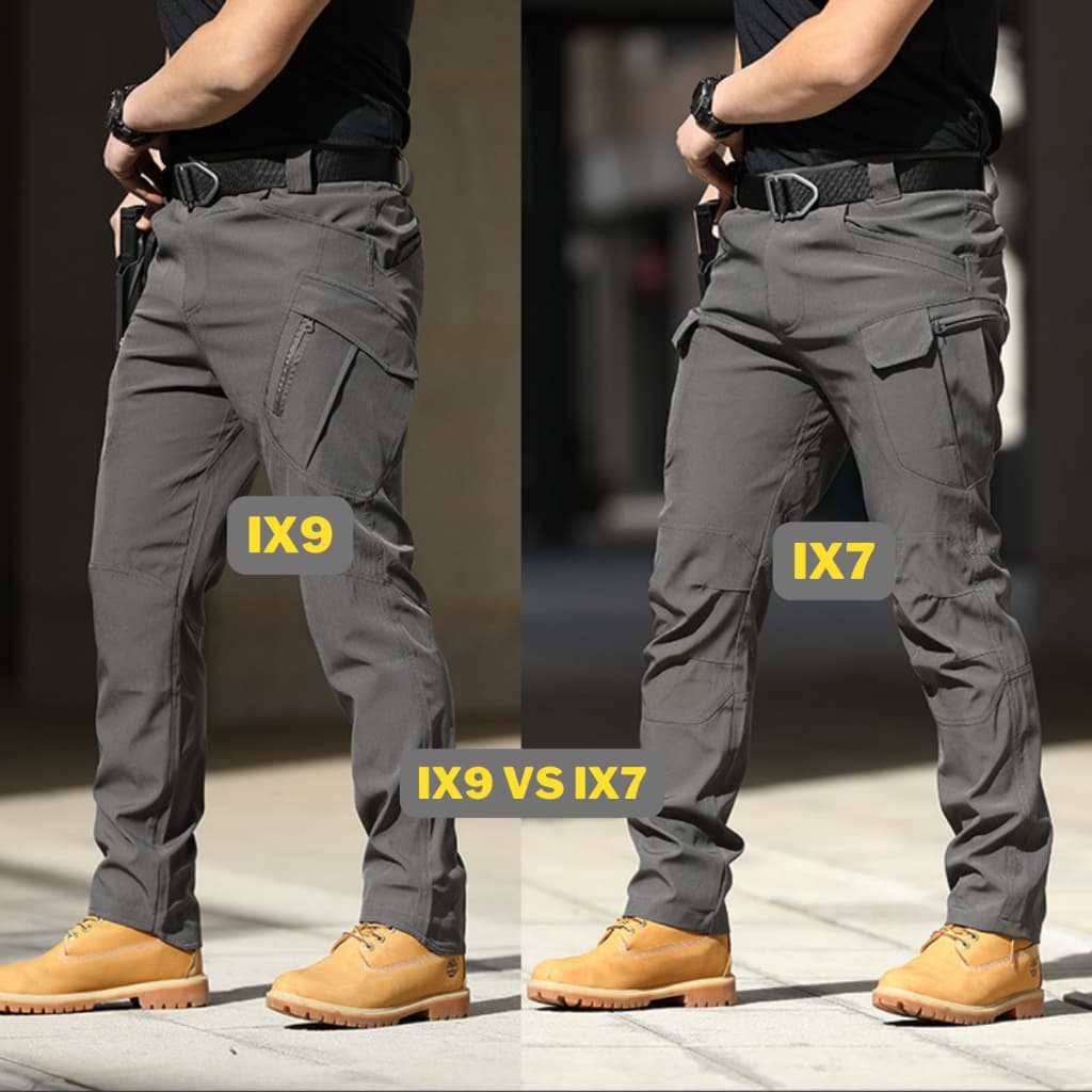 IX9 กางเกงคาร์โก้ กางเกงยุทธวิธี ผ้ายืด มีซับใน มีช่องกระเป๋าหลายช่อง XS-5XL - 5