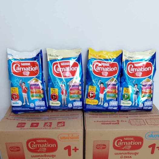 คาร์เนชั่น สมาร์ทโก1+และ3+ ขนาด1400 กรัม รสจืด,รสน้ำผึ้ง,วนิลลาและ3+วนิลลา