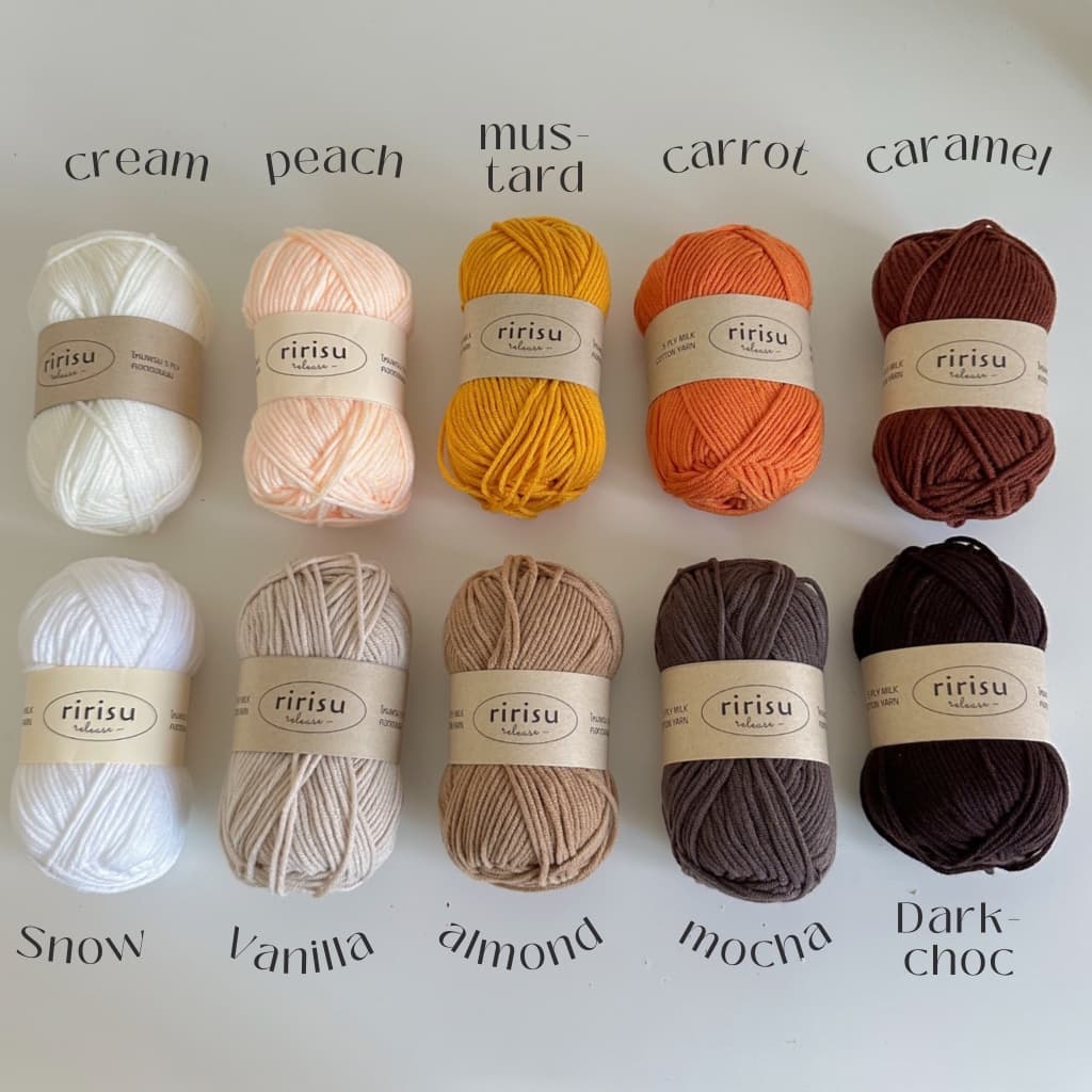 |พร้อมส่งจากไทย| ไหมพรม milk cotton • 5ply • ม้วนใหญ่ 50g 🧶 - 4