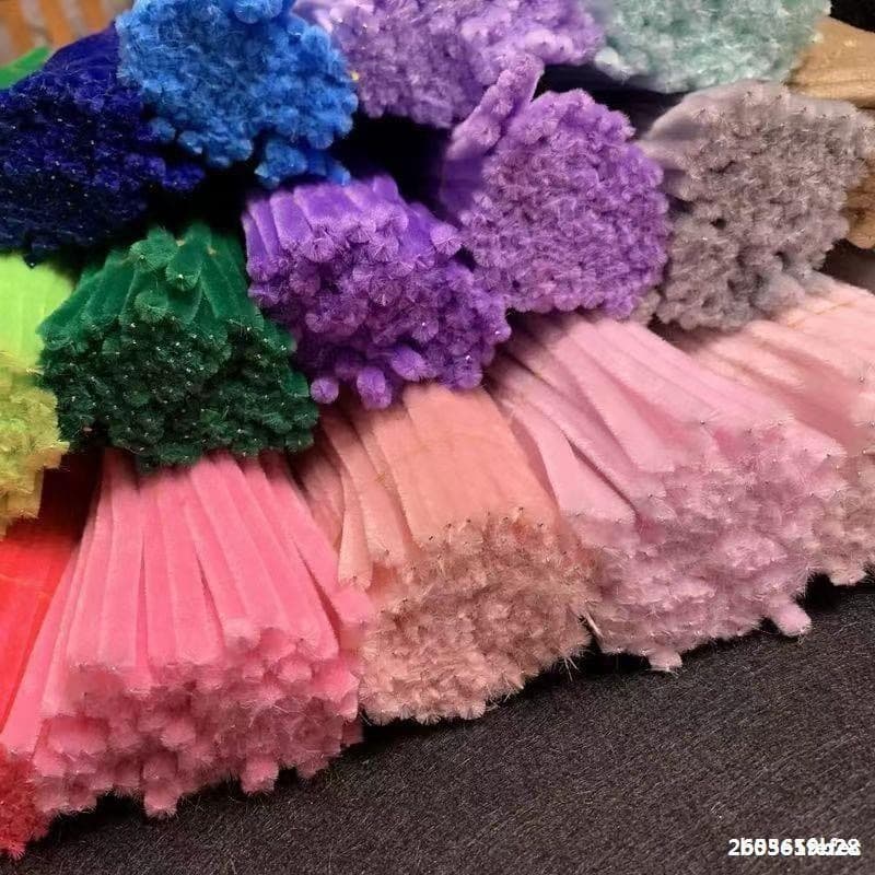 สินค้าพร้อมส่ง ลวดกำมะหยี่ DIY สร้างสรรค์งานประดิษฐ์ต่างๆ สำหรับงานฝีมือ สีสันสดใส สินค้าขายดี แยกสี - 3