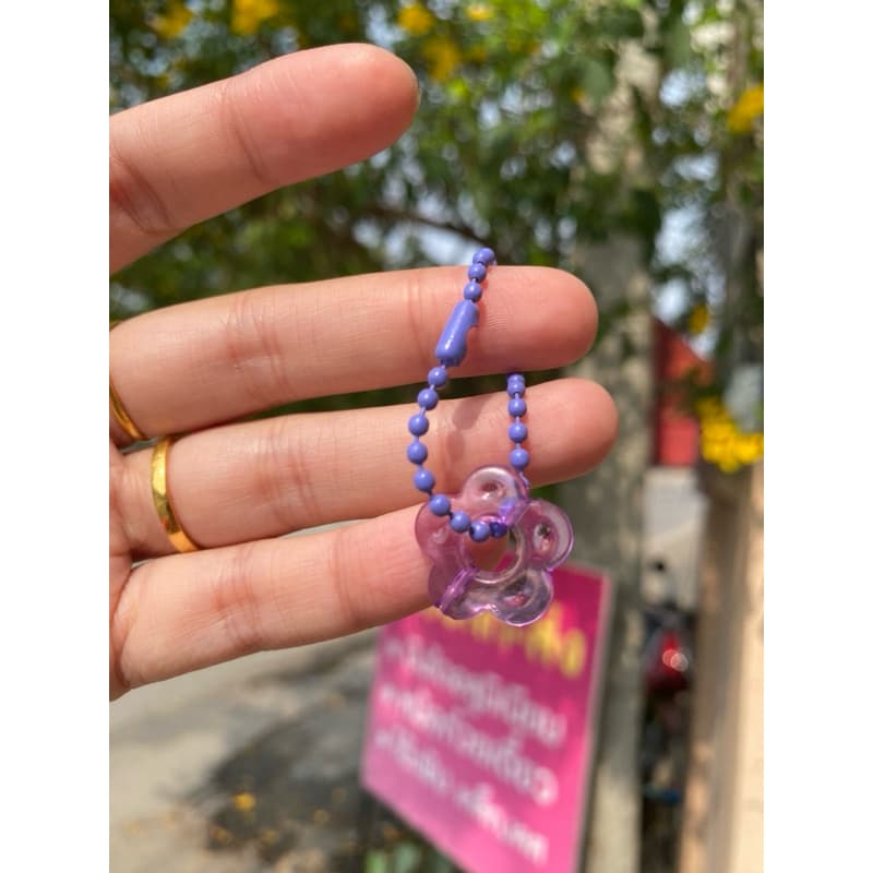 พวงกุญแจดอกไม้ สุ่มคละสี 1 ชิ้น พร้อมส่ง 📌 - 4