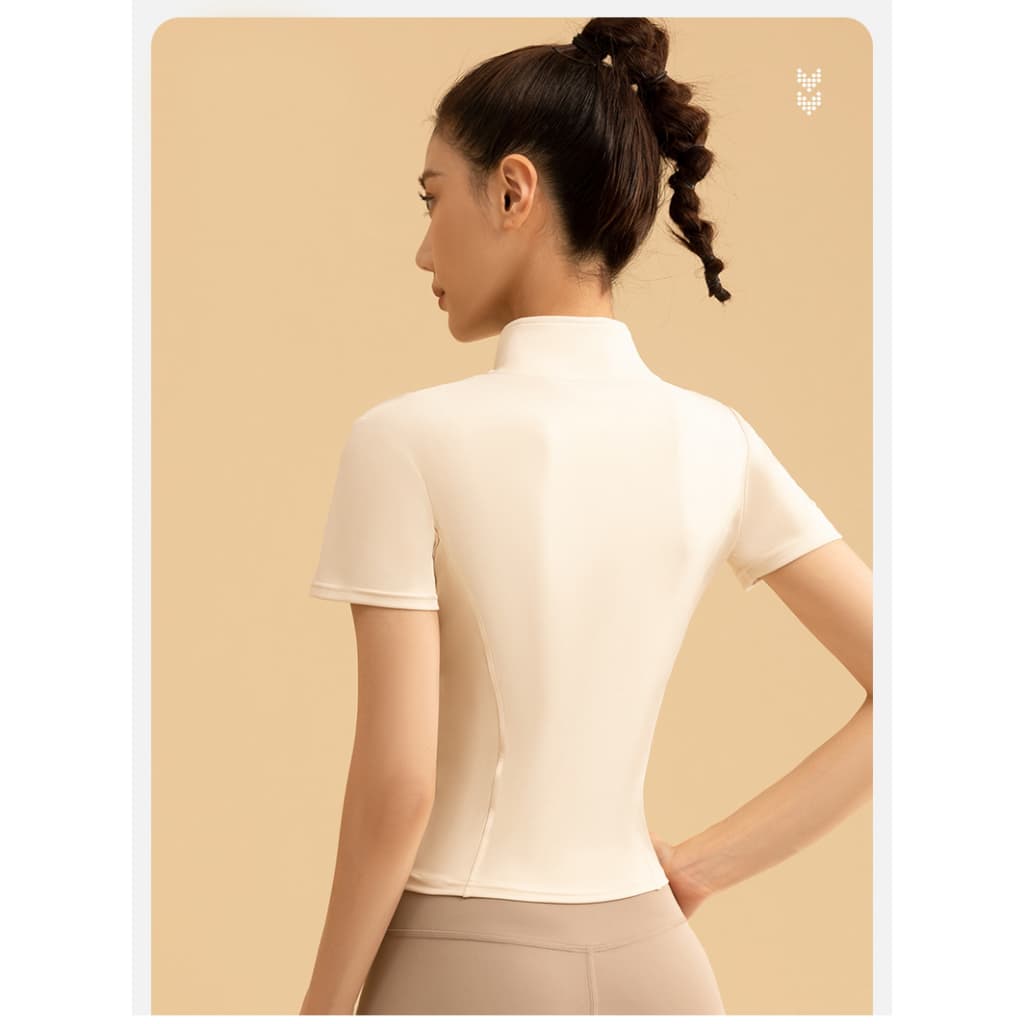 mvp sport ซิปคอยืน  เสื้อกีฬาแขนสั้น เสื้อแจ็คเก็ตลำลองสำหรับวิ่งกลางแจ้ง เสื้อกีฬา - 4