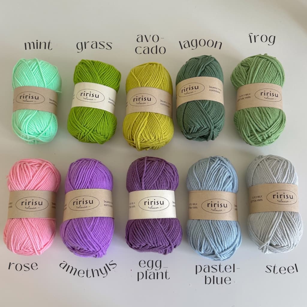 |พร้อมส่งจากไทย| ไหมพรม milk cotton • 5ply • ม้วนใหญ่ 50g 🧶 - 5