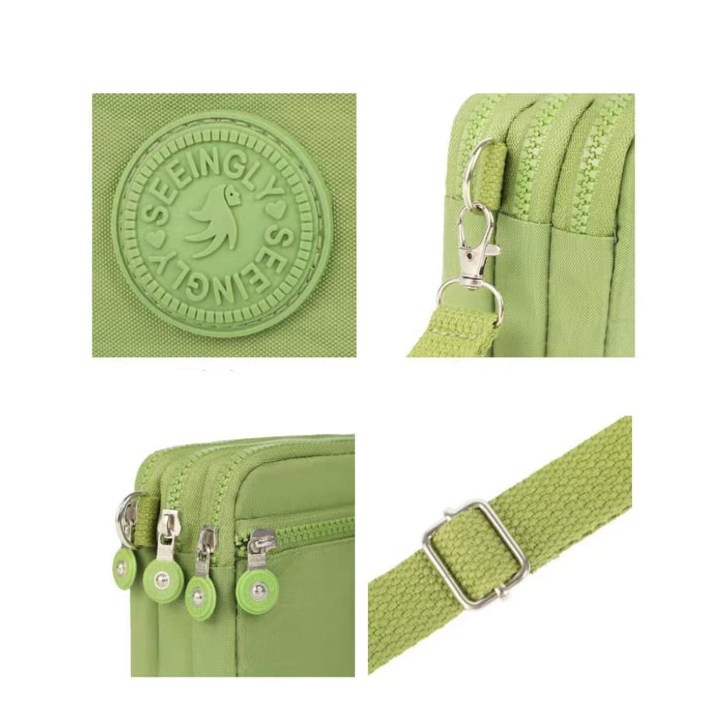 (B-555)🔥กระเป๋าสะพายข้างสําหรับผู้หญิง สไตล์เกาหลี เรียบง่าย ผ้าไนลอน กระเป๋าใส่โทรศัพท์มได้ 14สี - 4