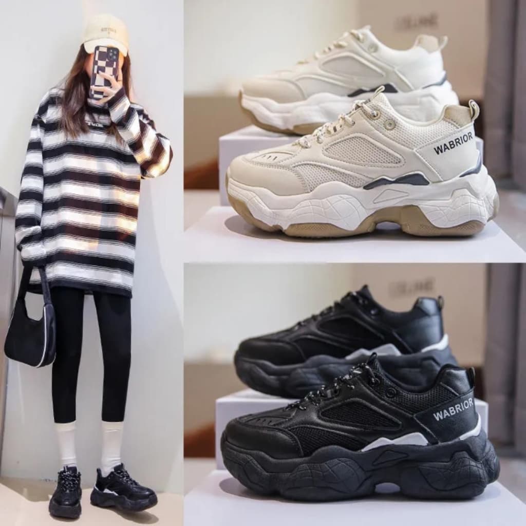 มี C O D  รองเท้าผ้าใบส้นหนา สไตล์เกาหลีสุดฮิต ระบายอากาศได้ดี ใส่สบาย ใส่สวยมาก สําหรับผู้หญิง ไซส์ 35-44