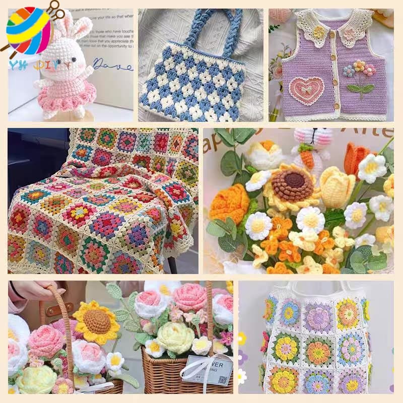 ไหมพรมคอตตอนนม  4ply น้ำหนัก 50กรัม Milk Cotton - 1