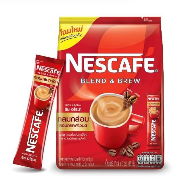 3 แพ็ค NESCAFE Blend & Brew กาแฟปรุงสำเร็จรูป (1แพ็ค/27ซอง) / nc2 แฟ3 [เลือกรสชาติในตะกร้า] - 4