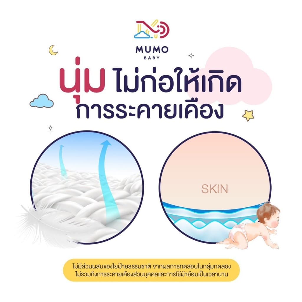 Mumo Baby Day&Night Pants ไซส์S-3XL กางเกงผ้าอ้อมเด็ก มูโมะเบบี้ แพมเพิสเด็ก - 6