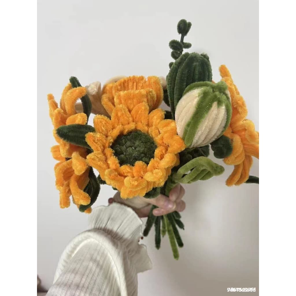 สินค้าพร้อมส่ง ลวดกำมะหยี่ DIY สร้างสรรค์งานประดิษฐ์ต่างๆ สำหรับงานฝีมือ สีสันสดใส สินค้าขายดี แยกสี - 5