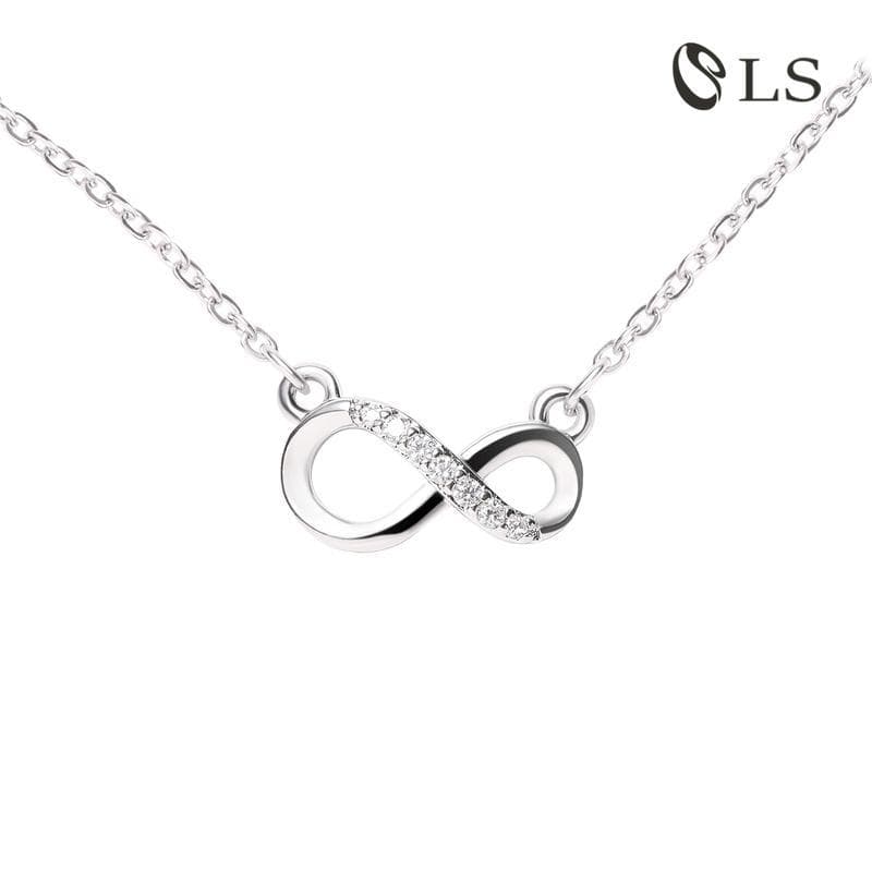 jewelry สร้อยคอแฟชั่น ทองคำขาว สร้อยคอผู้หญิง 708n - 1