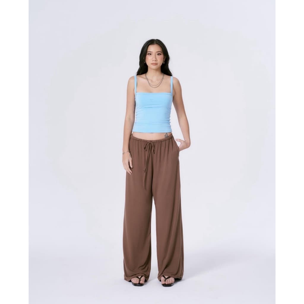 Atipashop - CALLER RAYON TANK TOP เสื้อสายเดี่ยว คอเหลี่ยม ผ้าเรย่อน ปักโลโก้ - 2