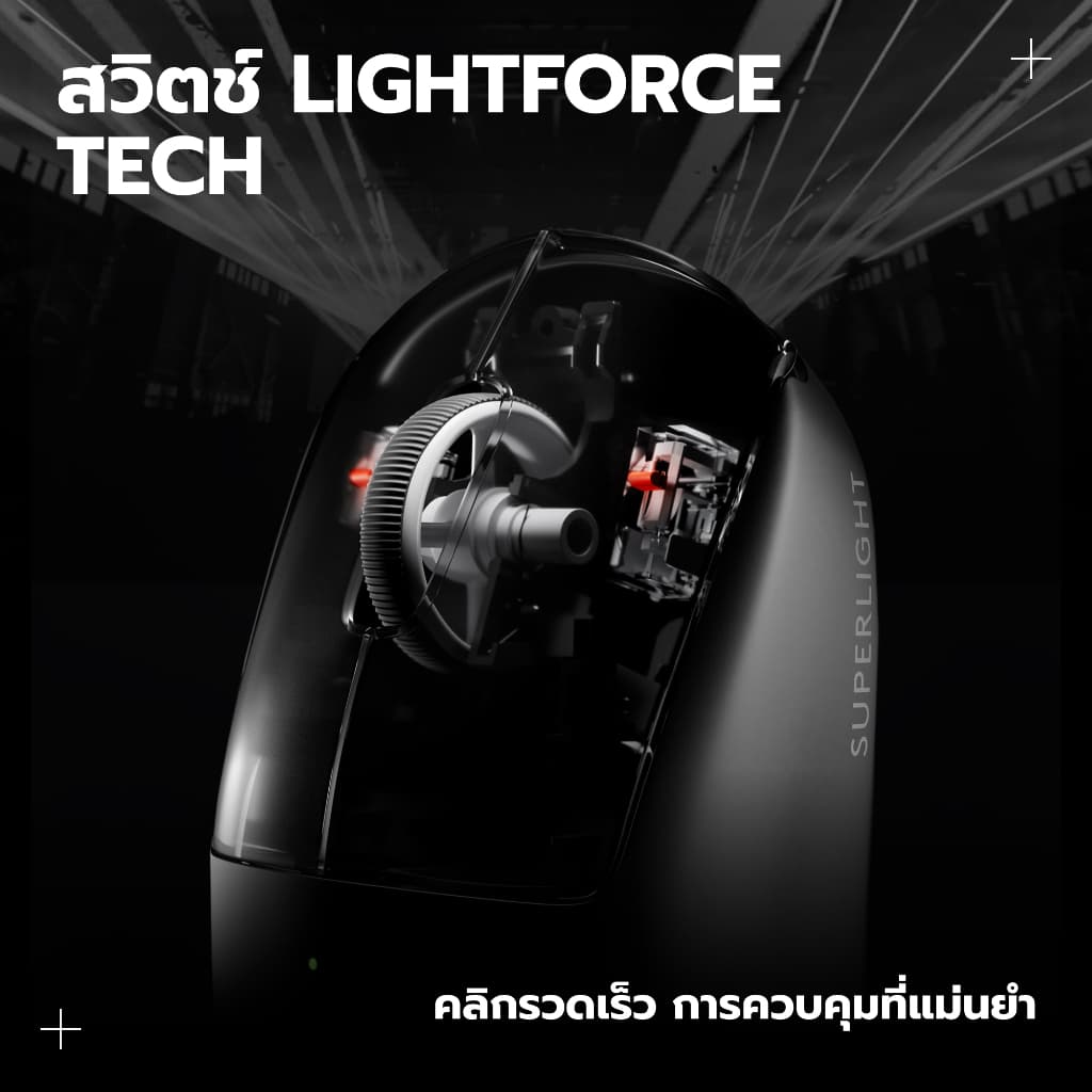 Logitech G PRO X SUPERLIGHT 2 LIGHTFORCE Gaming Mouse (เมาส์เกมมิ่งไร้สาย เซ็นเซอร์ HERO 2) - 3