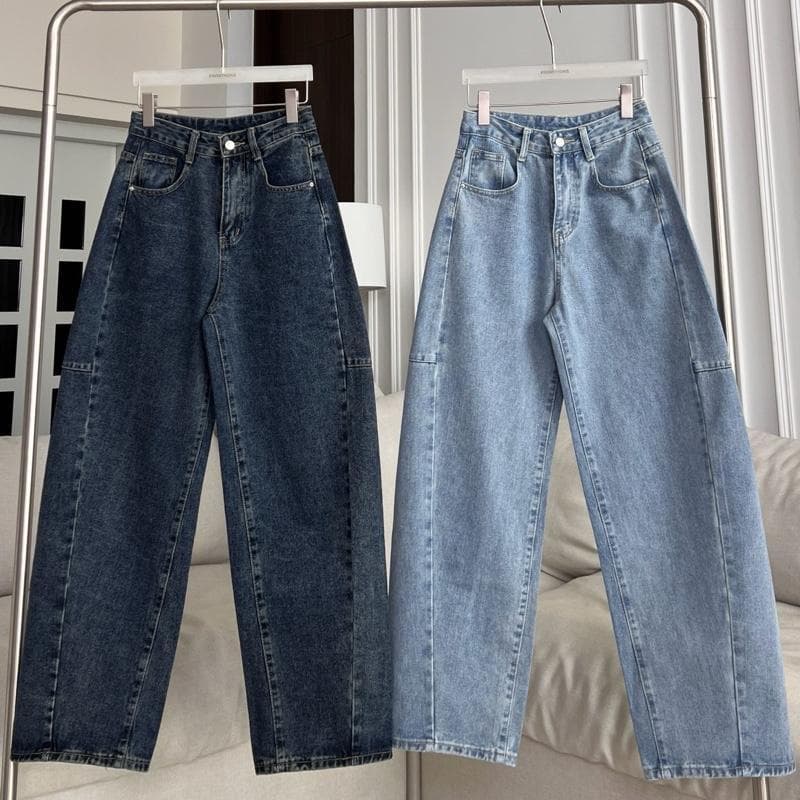 PTJ30270 Luna Barrel High-rise กางเกงยีนส์ PROMTHONG เอวสูงทรง Curved - 2