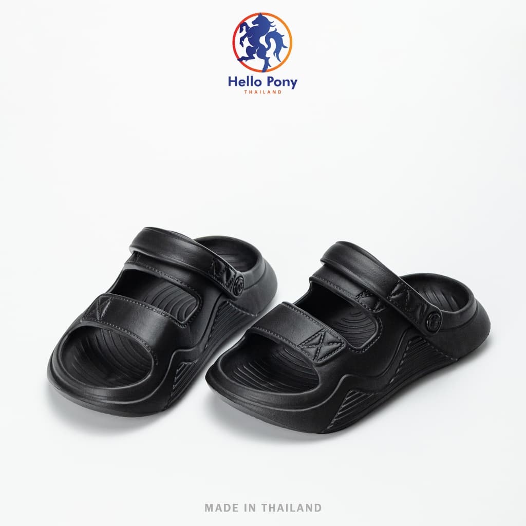 Hello Pony รองเท้าแตะรัดส้น ทรงมินิมอล รองเท้าแบบสวม สายคาดคู่ EVA แฟชั่น พื้นนุ่ม กันลื่น MHM4010 - 6