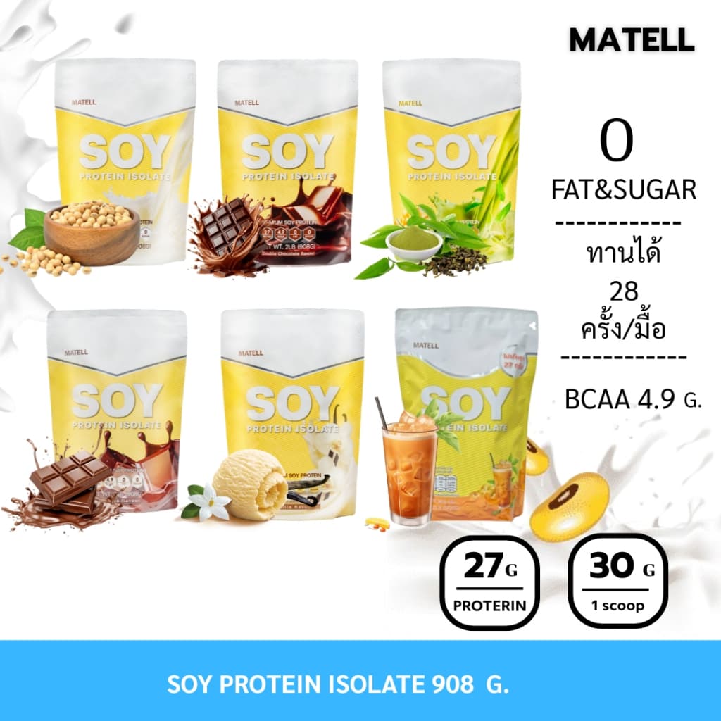 Soy Protein Isolate ถั่วเหลือง ซอย โปรตีน ไอโซเลท
