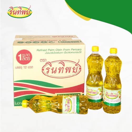 รินทิพย์ (โฉมใหม่) น้ำมันปาล์ม ขนาด 1 ลิตร 12 ขวด (อย./ฮาลาล) - 2