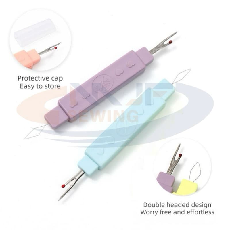 เข็มเลาะด้าย/ที่สนเข็ม 2in1 ที่เลาะผ้า/อุปกรณ์สนเข็ม 2อิน1 ที่เกี่ยวด้าย(ราคาต่อ1ชิ้น/คละสี)