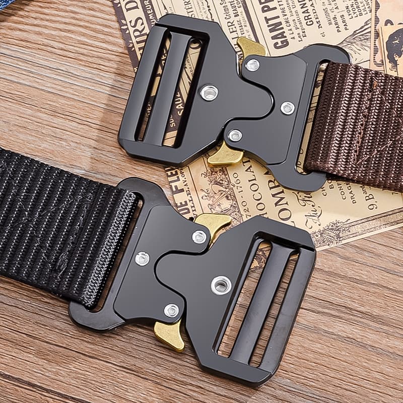 พร้อมส่ง🔥เข็มขัดยุทธวิธีของแท้ เร็ว ปล่อย เข็มขัดกลางแจ้งนุ่มไนลอนจริงความยาวปรับได้ ทนต่อการสึกหรอ - 4