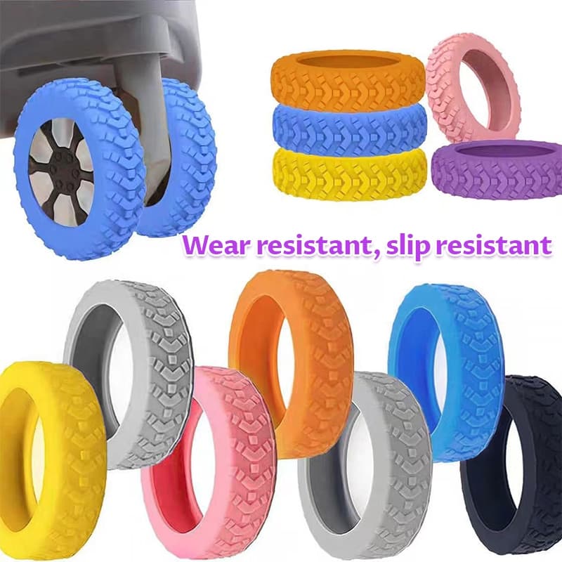 ฝาปิดป้องกันล้อกระเป๋าเดินทาง ฝาครอบป้องกันล้อ ฝาปิดกระเป๋าเดินทางแบบลาก แบบเงียบ 8อัน - 3