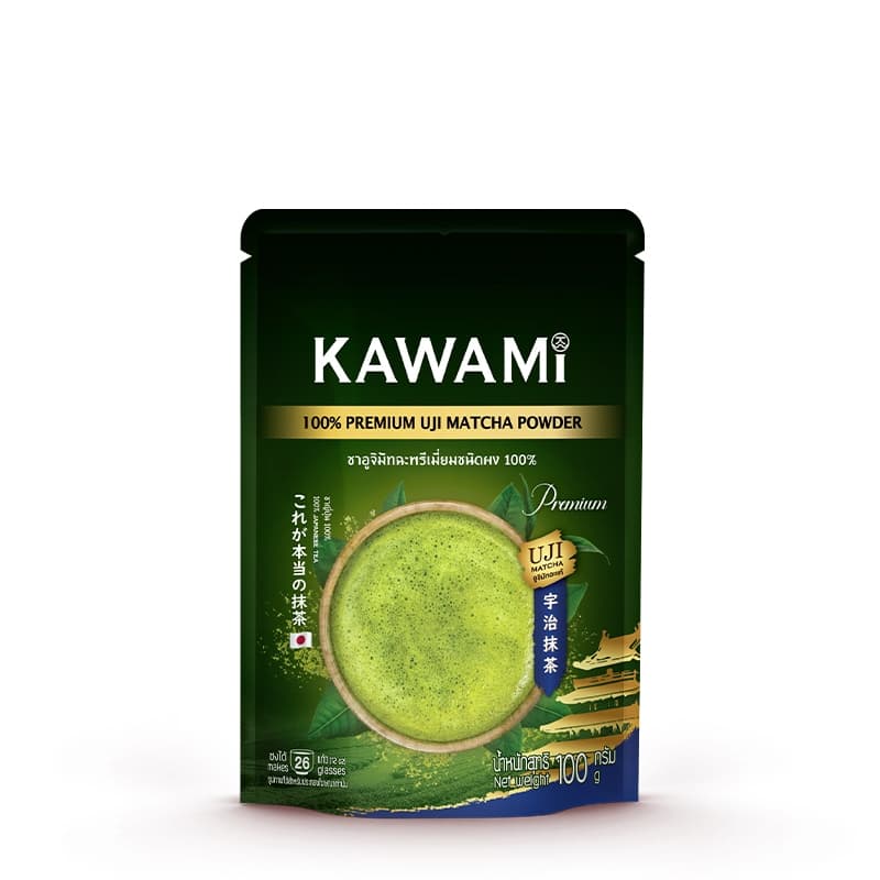 คาวามิอูจิมัทฉะพรีเมี่ยม 100% ขนาด100กรัม (Kawami 100% Premium Uji Matcha Powder  size 100g.)