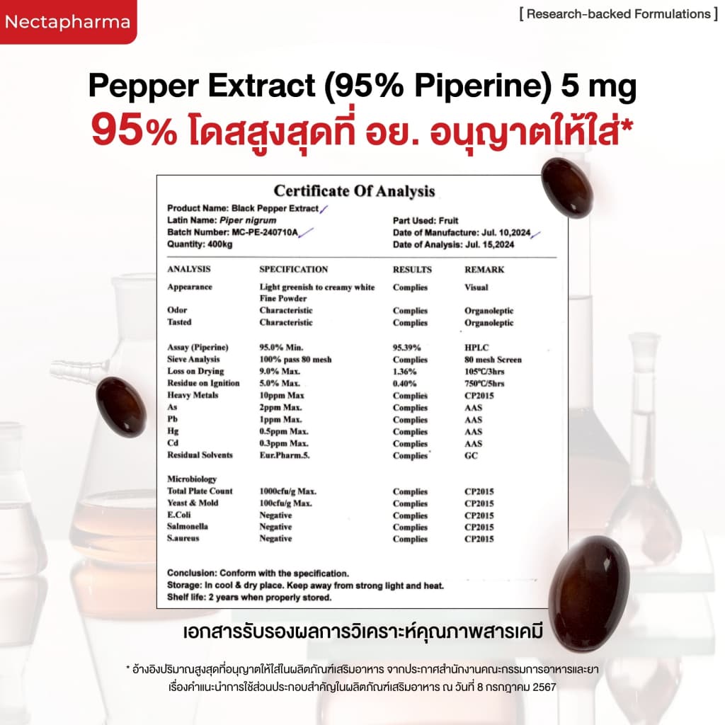 Nectapharma Luminari Astaxanthin ลูมินารี่ แอสตาแซนธิน 6mg - 5
