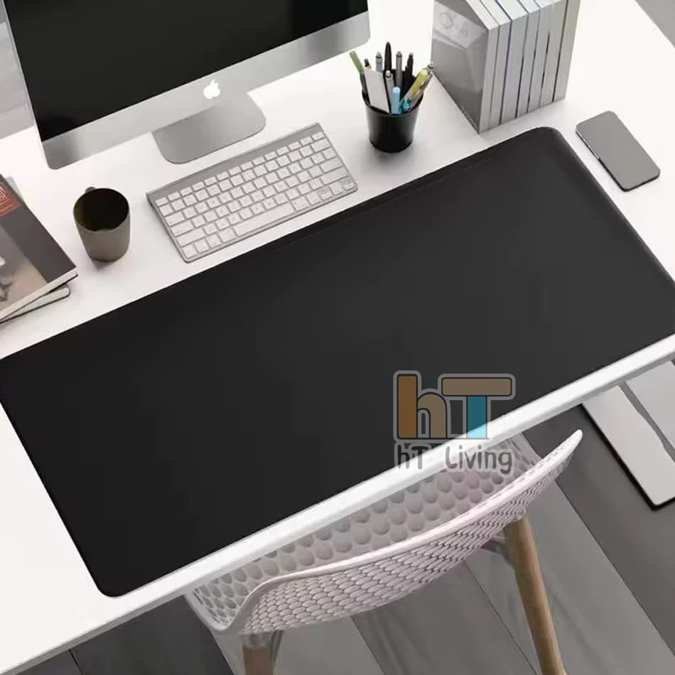 🔥ไม่มีเย็นขอบ🔥 แผ่นรองเมาส์ สีดำล้วน ขนาดใหญ่ วางเต็มโต๊ะ จัมโบ้ มีให้เลือก 7 ขนาด หนา 3 MM Gaming pad - 3