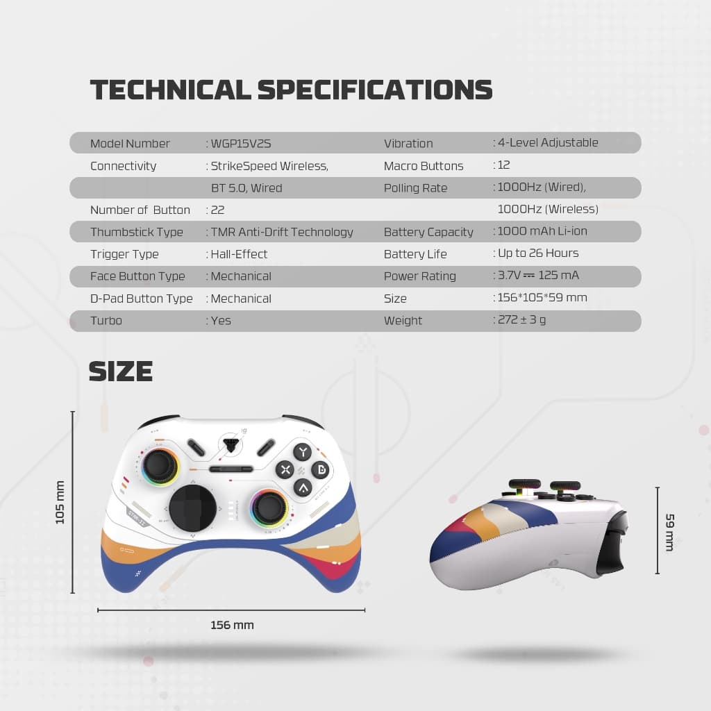 FANTECH Wireless gaming controller จอยเกมมิ่งไร้สาย / bluetooth รองรับ PC,PS, Android,IOS,รุ่น WGP15 - 6