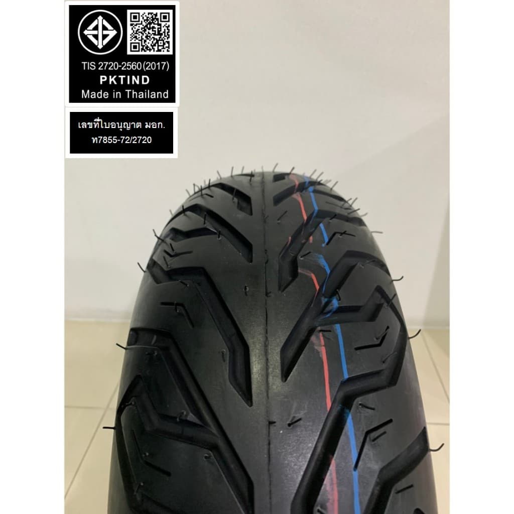 PKT ยางนอกไม่ใช้ยางใน(Tubeless) ขอบ12,13,14,15,10 ZOOMER X,PCX,GRAND FILANO,NMAX พีเคที ยางไทยแท้ - 2