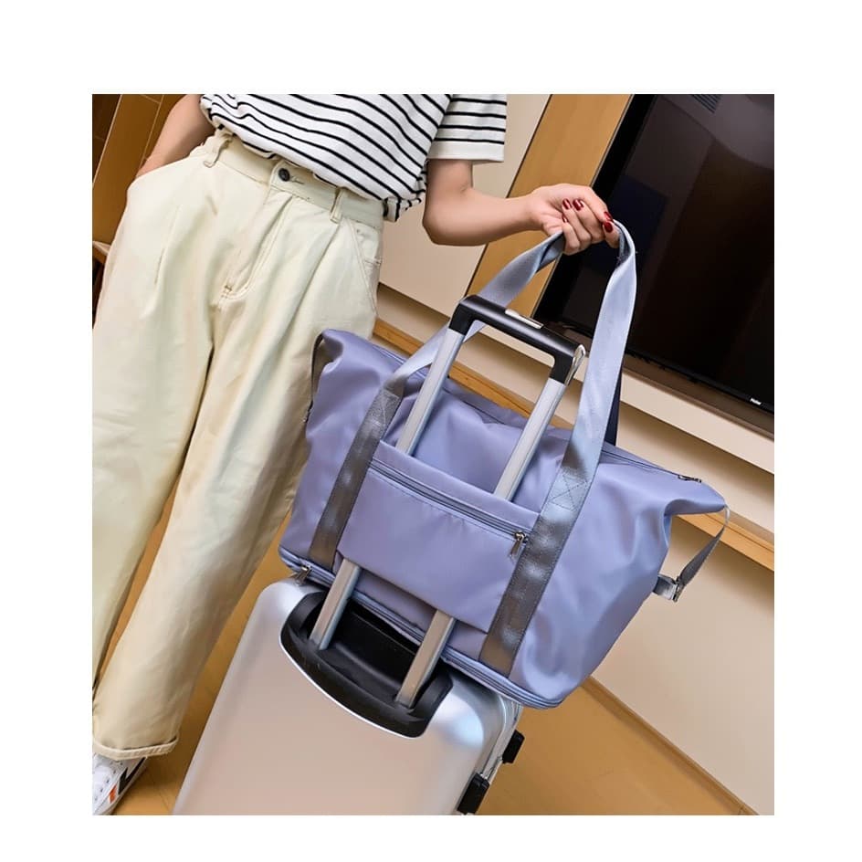 (A186) กระเป๋าเดินทาง ผ้าไนล่อน ใบใหญ่ - 2