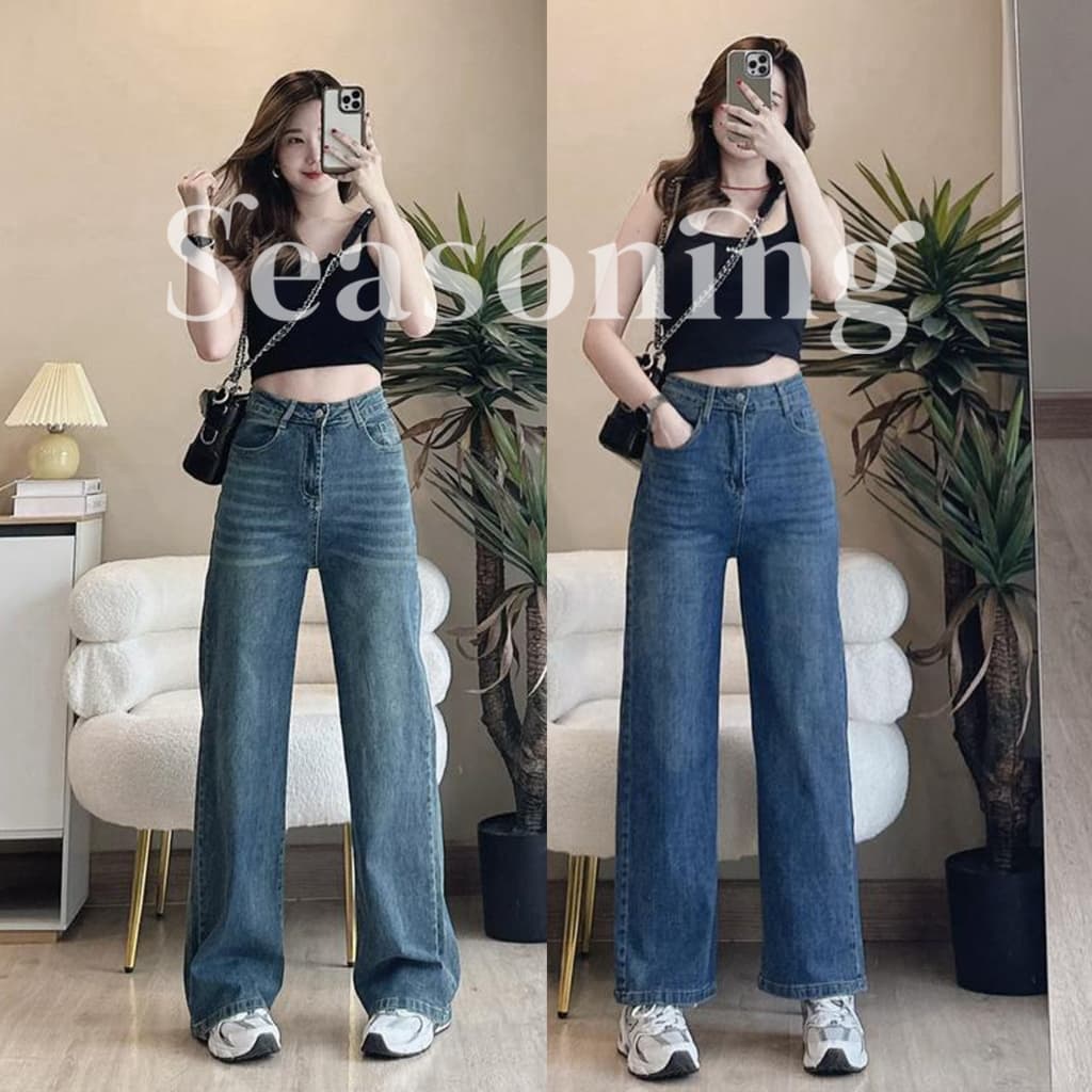 [ใช้โค้ดส่วนลดได้]*ยาว 37-38" * SEASONING รุ่น OG มีไซส์ S-7XL [ ผ้ายืดได้เยอะ ] ขากระบอกใหญ่ - 3