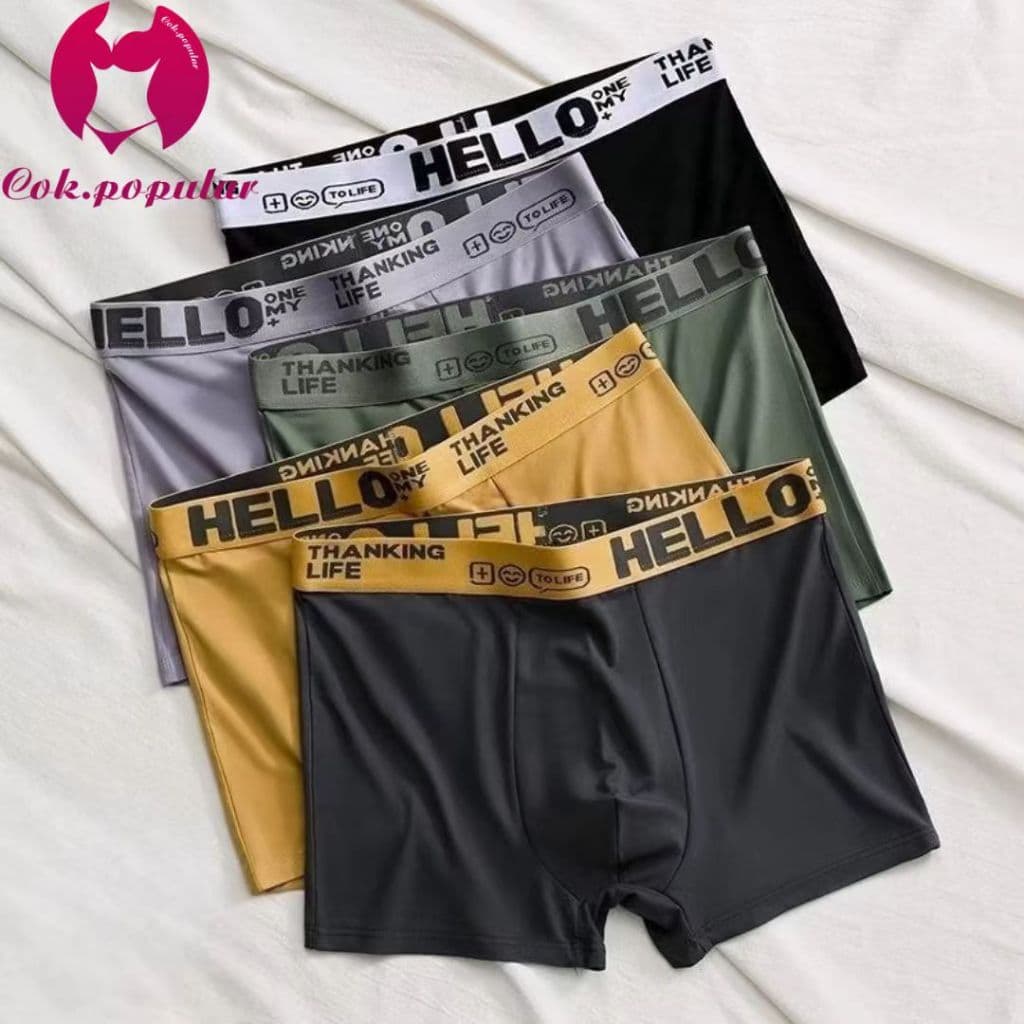 #143 กางเกงในผู้ชายขาสั้น กางเกงในบ็อกเซอร์ Boxer เนื้อผ้านิ่ม สวมใส่สบาย ระบายอากาศได้ดี Size L-4XL COK