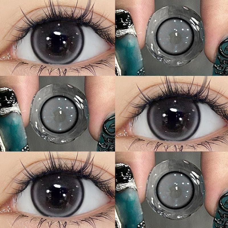 【ซื้อ2คู่แถมยาหยอดตา】[0.00-8.00] Midroo แว่นตาสายตาสั้น คอนแทก ขยายรูม่านตา คอนแทคเลนส์ Jelwery Grey/Brown