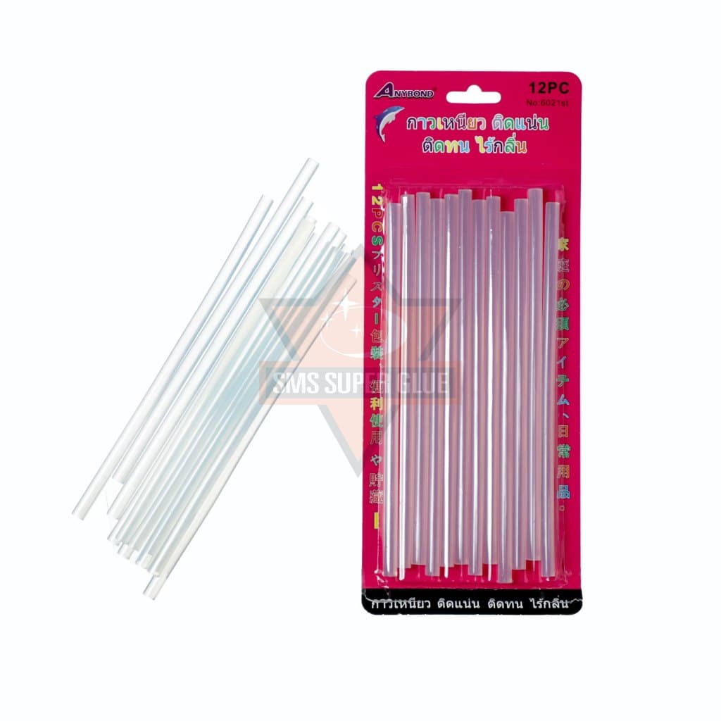 กาวแท่งเล็ก สีใส สีดำ ANYBOND กาวแท่งร้อน เหนียวติดทน ราคาโรงงาน คุณภาพดี (แพ็ค 12 แท่ง) - 2