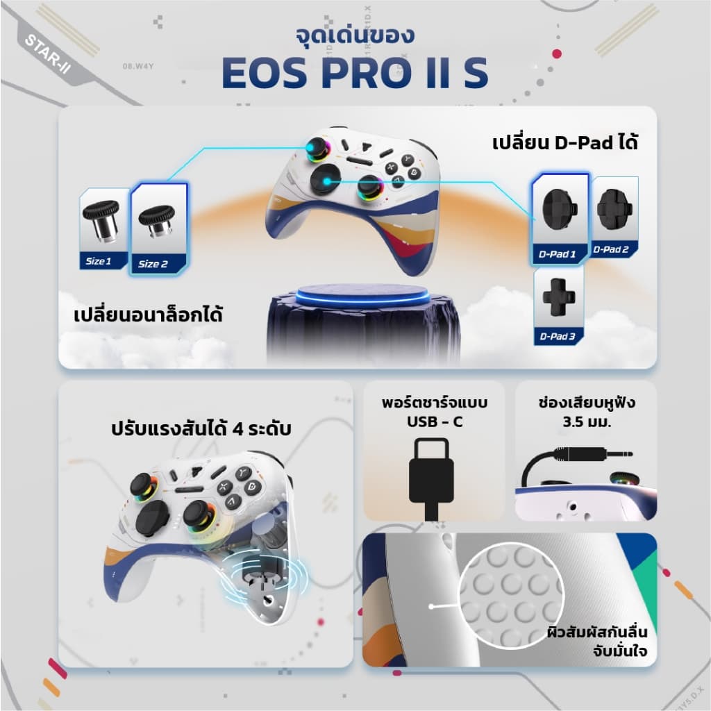 FANTECH Wireless gaming controller จอยเกมมิ่งไร้สาย / bluetooth รองรับ PC,PS, Android,IOS,รุ่น WGP15 - 4