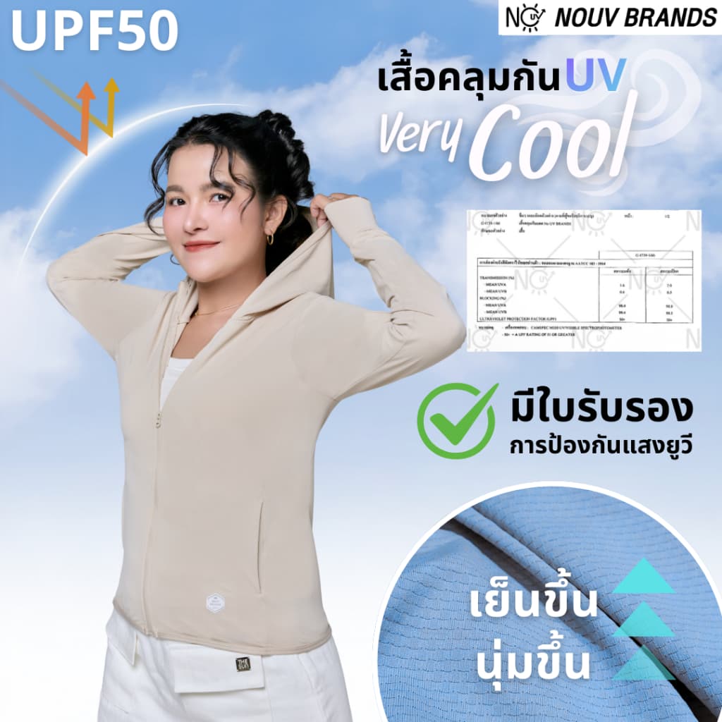 [Very Cool] เสื้อคลุมกันแดด รุ่น very cool ผ้านุ่ม ผ้าเย็น กว่าเดิม กันยูวี UPF50