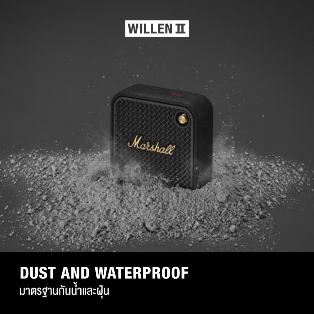 MARSHALL Willen II Black And Brass - รับประกัน 1 ปี + ส่งฟรี - ลำโพงบลูทูธ ลำโพงพกพา ลำโพง - 4