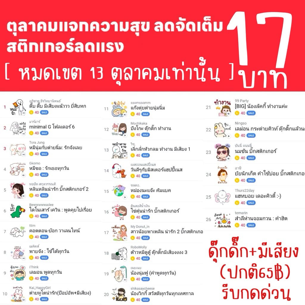 ♡ โปรสติ๊กเกอร์ธีมอิโมจิเมโลดีไ ล น์ - พร้อมส่งส่งตามคิวส่งไวแอดมินใจดีมาก - 5