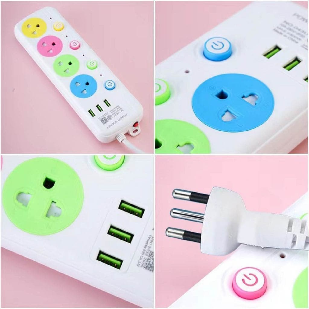 ปลั๊กไฟ3ช่อง/4ช่อง/5ช่อง มีUSB 2300W มีมอก. รางปลั๊กไฟ  ปลั๊กพ่วงอเนกประสงค์ 3/5/10เมตรเต็ม - 2