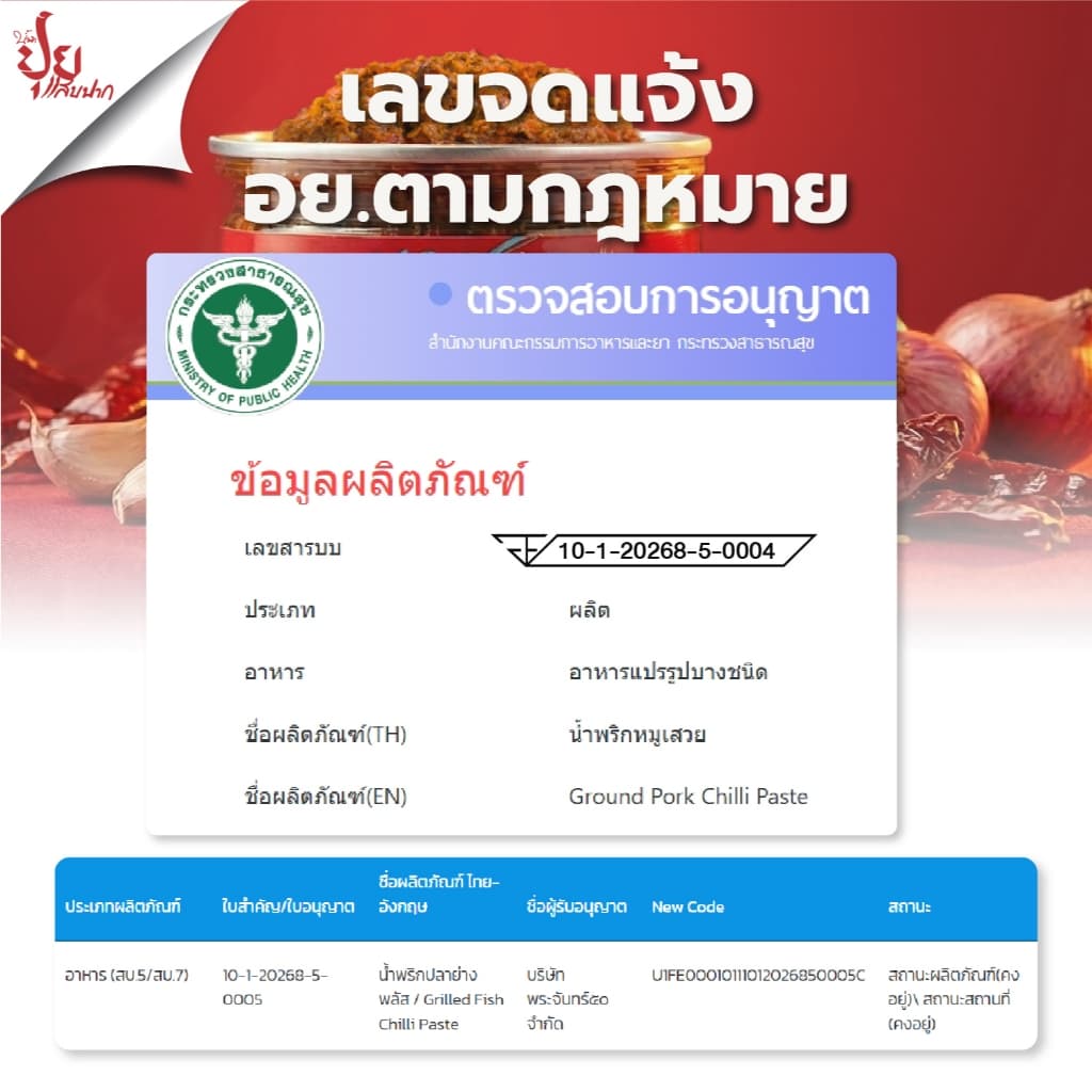 ปุยแสบปาก น้ำพริกหมูเสวย หมูสับอย่างดีเน้นๆ เผ็ดมาก หอมอร่อย - 3