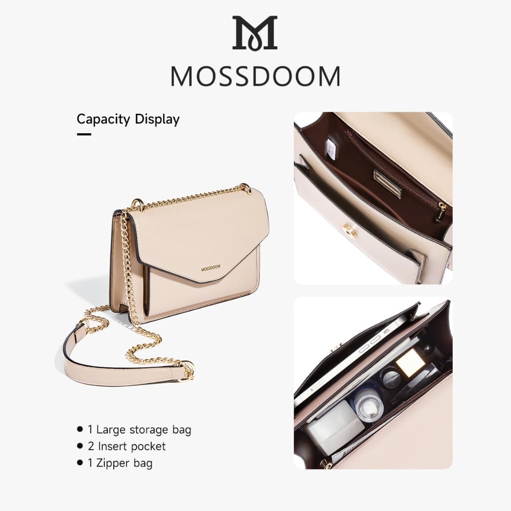 MOSSDOOM Yourice Bag กระเป๋าสะพายไหล่สไตล์หรูหราสำหรับผู้หญิง แฟชั่นผู้หญิง มีหลายสี เหมาะกับทุกลุค - 2