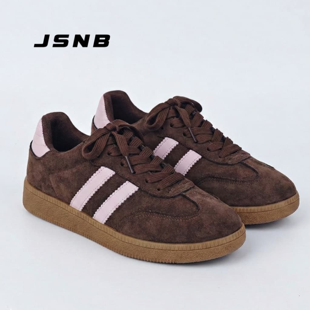 JSNB ส่งฟรี รองเท้าผ้าใบแฟชั่น พร้อมส่ง รองเท้าผ้าใบผู้หญิง รองเท้าหนังกลับ ผ้าใบลำลอง น้ำหนักเบา นุ่มและกันลื่น [LN322]