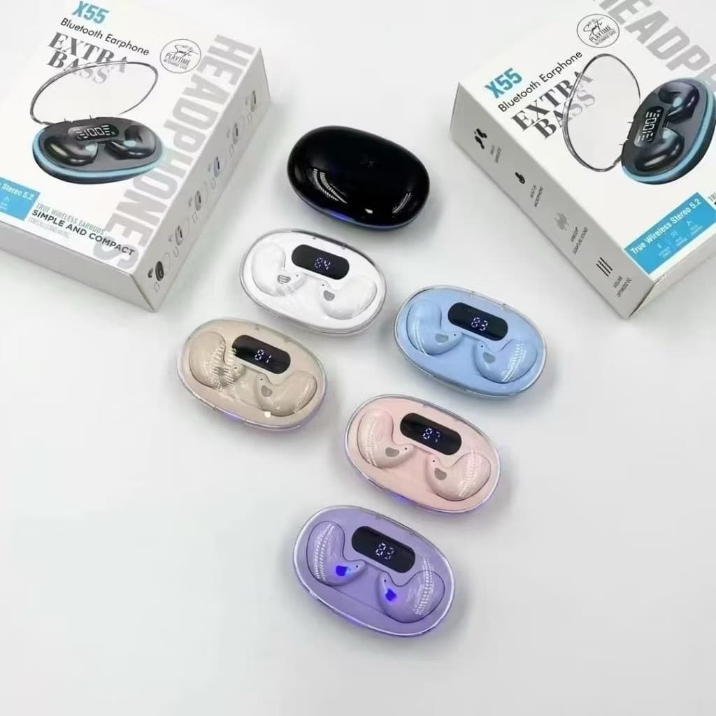 หูฟังไร้สาย รุ่นX55 TWS หูฟังไร้สายสเตอริโอ HIFI ENCกันน้ำIPX5 ในหูหูฟัง อัจฉริยะสำหรับ5.3