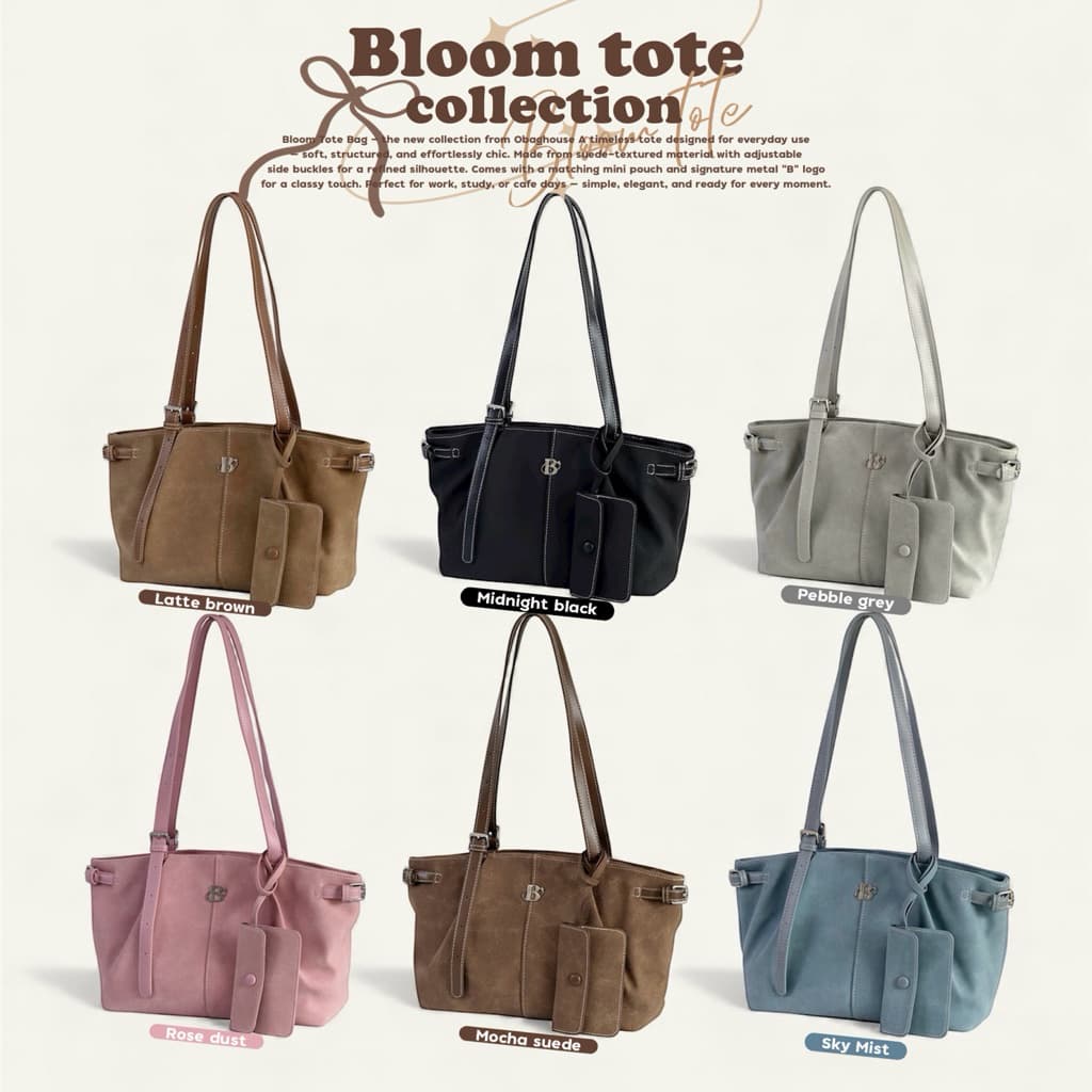 OBAGHOUSE- Bloom tote collection (1) (อย่าลืมอ่านรายละเอียดสินค้าก่อนสั่งซื้อ)