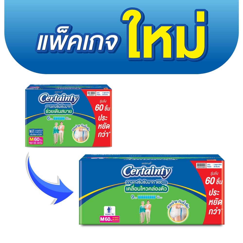 ใหม่! [ขายยกลัง] เซอร์เทนตี้ซุปเปอร์แพ้นส์ ลังซุปเปอร์เซฟ ไซส์ M-XXL x 3แพ็ค - 5